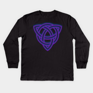 Purple Celtic Knot Kids Long Sleeve T-Shirt